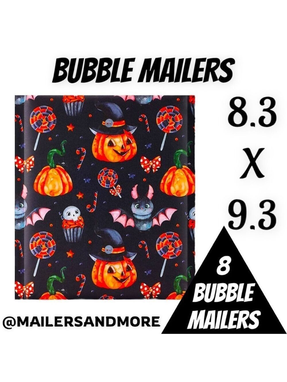 8 Count Halloween Bubble Mailers 8.3” X 9.3” PRICE IS FIRM